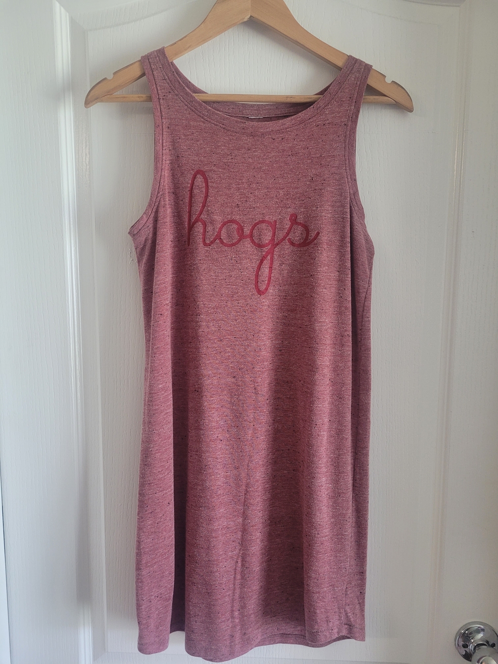 Sleeveless Heather-Red 'Hogs' Tunic Dress